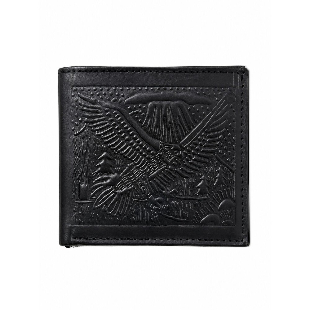 Hand Crafted Leather Bifold Wallet Tooled Embossed Eagle Men's Wildlife Western